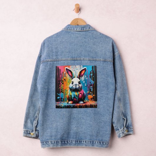 Bunny met spatten denim jacket (Hangar)