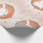 Bunny met Tulpen Spring Holiday Rabbit Cadeaupapier