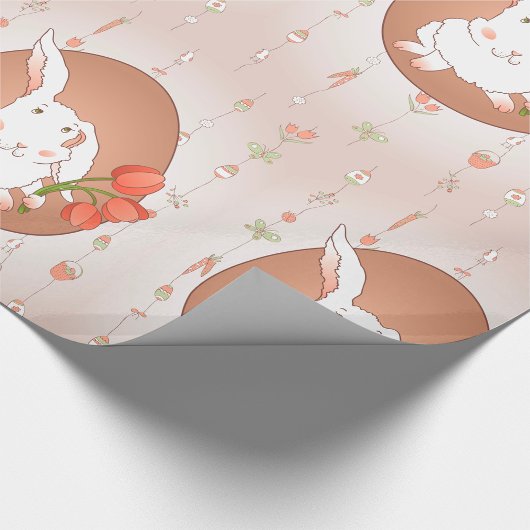 Bunny met Tulpen Spring Holiday Rabbit Cadeaupapier