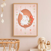 Bunny met Tulpen Spring Holiday Rabbit Poster