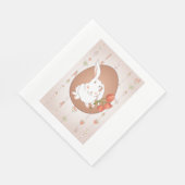 Bunny met Tulpen Spring Holiday Rabbit Servet (Hoek)