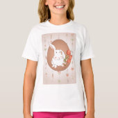 Bunny met Tulpen Spring Holiday Rabbit T-shirt (Voorkant)