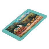  Bunny met Wagon Magnet Magneet (Linkerzijde)