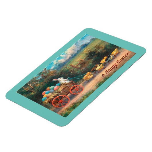  Bunny met Wagon Magnet Magneet (Linkerzijde)