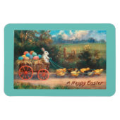  Bunny met Wagon Magnet Magneet (Horizontaal)