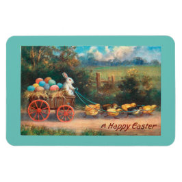 Bunny met Wagon Magnet Magneet