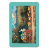  Bunny met Wagon Magnet Magneet (Verticaal)