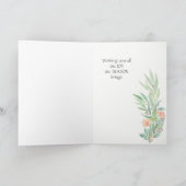 Bunny met Waterverf Wreath Pasen Kaart (Binnen)