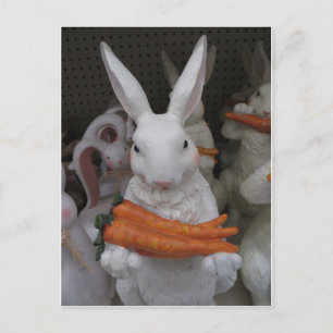 Bunny met wortel briefkaart