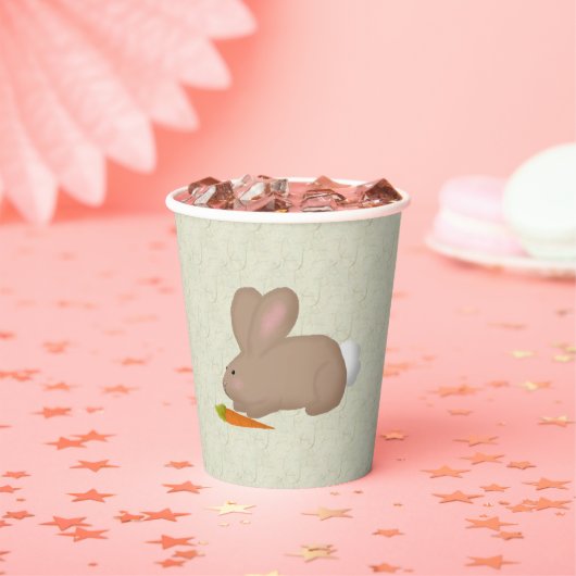 Bunny met wortel papieren bekers (Insitu)
