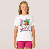 Bunny met wortel t-shirt (Voorkant volledig)