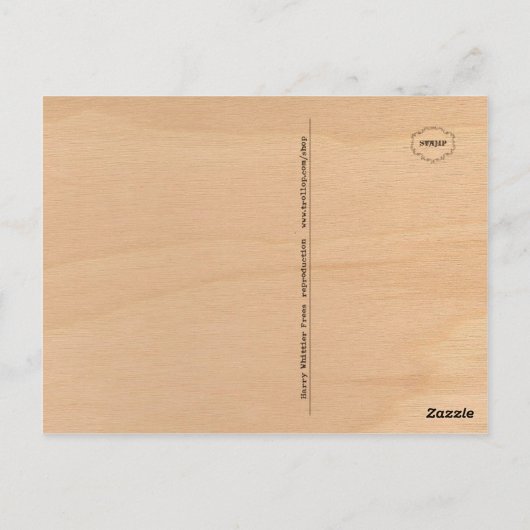 Bunny met zijn kippenkar briefkaart (Achterkant)