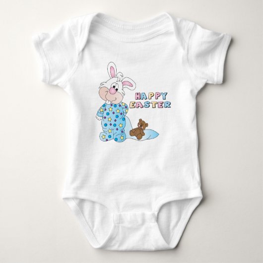 Bunny met zijn Teddy Bear en Blanket Romper (Voorkant)