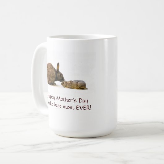 Bunny moeder en baby - mokken (Voorkant links)