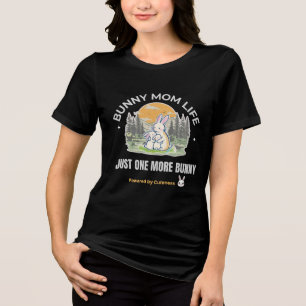 Bunny Moeder Leven T-shirt, Gewoon Nog Een Konijn Tri-Blend Shirt