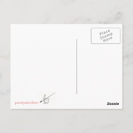 Bunny Moederdag Briefkaart (Achterkant)