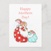 Bunny Moederdag Briefkaart (Voorkant)