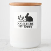Bunny Monogram Etiket voor voedselverpakkingen (Voorkant)