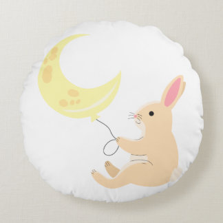 Bunny & Moon Ballonkussen Rond Kussen