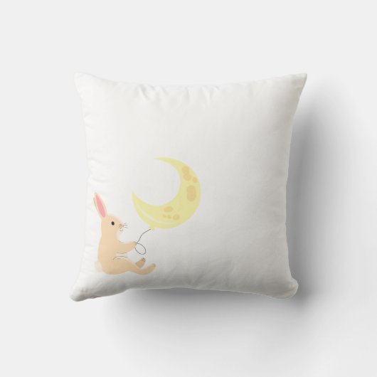Bunny & Moon Balloon Pillow Kussen (Achterkant)