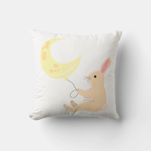 Bunny & Moon Balloon Pillow Kussen (Voorkant)