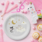 Bunny Moon Star Cloud Baby shower Papieren Bordje (Feest)