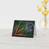Bunny Munches Wortelen / Notecard Kaart (Gele Bloem)