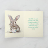 BUNNY n EGG EASTER KAART (Binnen)