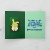 BUNNY N EGG KLEINZOON PASEN KAART (Binnen)