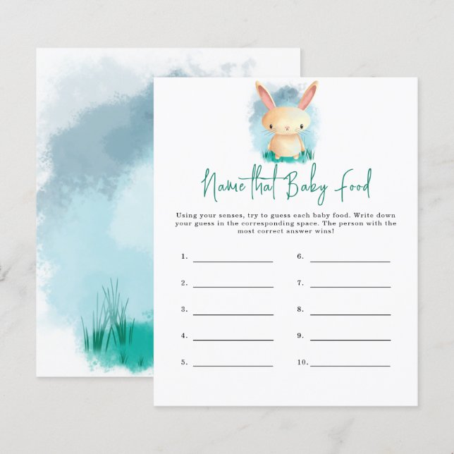 Bunny Name van baby Food douche (Voorkant / Achterkant)