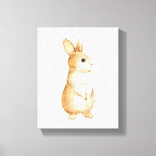 Bunny Natuur Woodland kwekerij Decor Canvas Afdruk