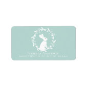 Bunny Neutral Baby shower Adreslabel Etiket (Voorkant)
