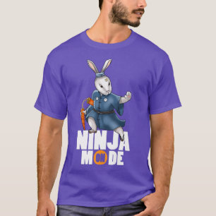 Bunny Ninja Mode Nunchucks Kendo Katana Martial Ar T-shirt