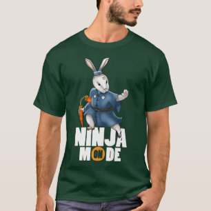 Bunny Ninja Mode Nunchucks Kendo Katana Martial Ar T-shirt