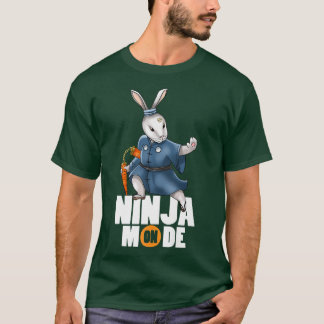 Bunny Ninja Mode Nunchucks Kendo Katana Martial Ar T-shirt