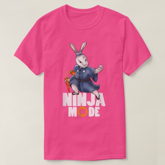 Bunny Ninja Mode Nunchucks Kendo Katana Martial Ar T-shirt (Design voorkant)