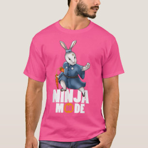 Bunny Ninja Mode Nunchucks Kendo Katana Martial Ar T-shirt