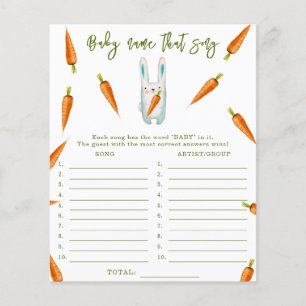 Bunny - Noem dat nummer baby shower spel