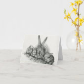 Bunny Notecards Kaart (Gele Bloem)