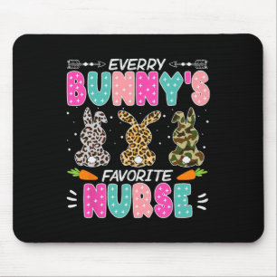 Bunny Nurse Fun Paasdag Ziekenhuis Medische Vrouwe Muismat