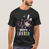 Bunny Nurse Stethoscope Happy Easter Eggs Rabbit N T-shirt (Voorkant)
