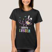 Bunny Nurse Stethoscope Happy Easter Eggs Rabbit N T-shirt (Voorkant)