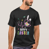 Bunny Nurse Stethoscope Happy Easter Eggs Rabbit N T-shirt (Voorkant)