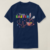 Bunny Nurse Stethoscope Happy Easter Eggs Rabbit N T-shirt (Design voorkant)