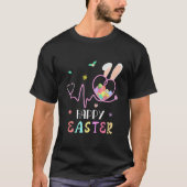 Bunny Nurse Stethoscope Happy Easter Eggs Rabbit N T-shirt (Voorkant)