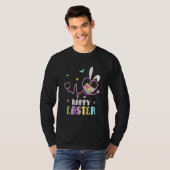Bunny Nurse Stethoscope Happy Easter Eggs Rabbit N T-shirt (Voorkant volledig)