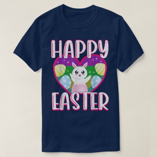 Bunny Nurse Stethoscope Happy Easter Eggs Rabbit N T-shirt (Design voorkant)