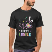 Bunny Nurse Stethoscope Happy Easter Eggs Rabbit N T-shirt (Voorkant)