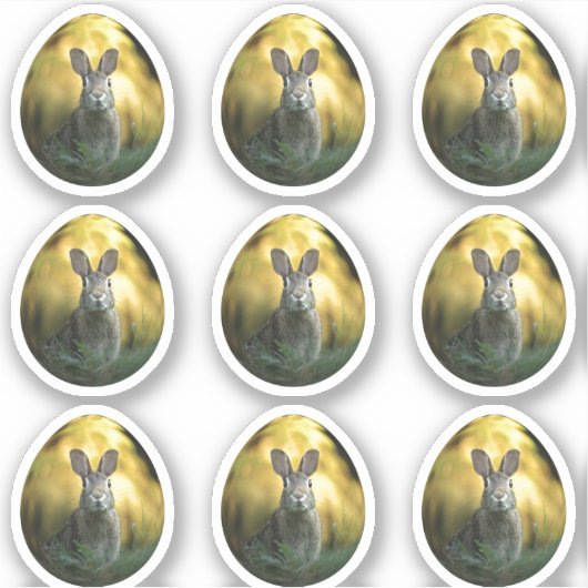 Bunny on Egg Sticker (Voorkant)