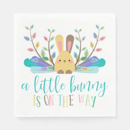 Bunny on the Way Baby shower Servetten